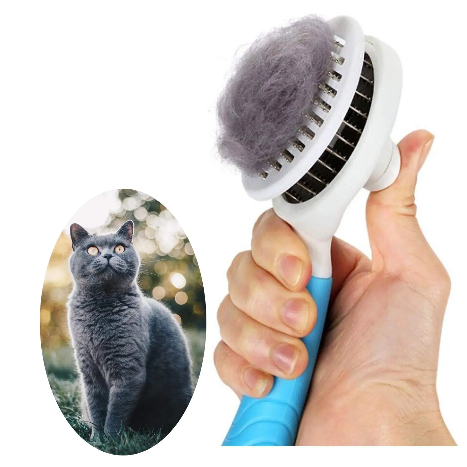 Hot Sale Self Cleaning Por<a href='/table/'>table</a> Pet Hair remover Comb