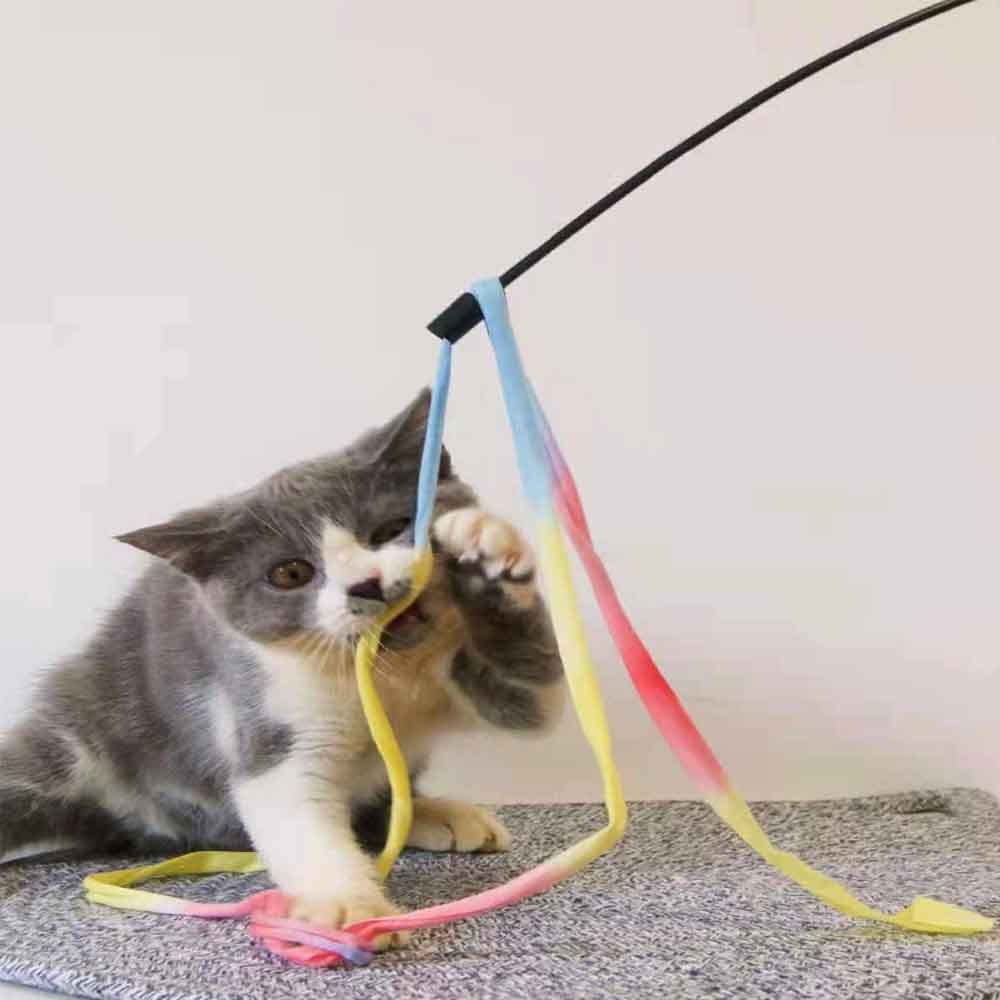 Wholesale Custom Interactive Cat Rainbow Wand Toys