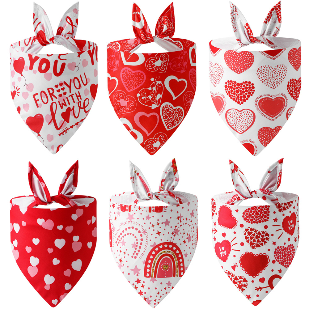 Wholesale Cute Valentine'S Day Triangle Pet Bandana Collar