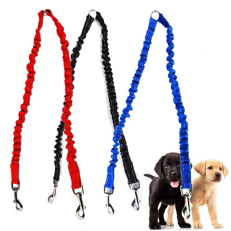 Double Adjustable Splitter Lead Trainer Dual Dog Leash