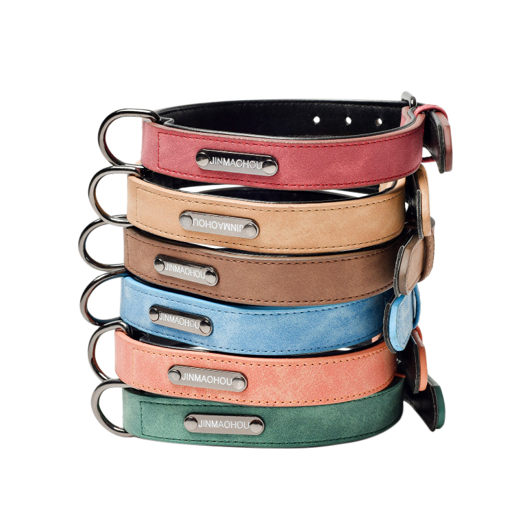 Adjus<a href='/table/'>table</a> Pet Training Leather Collars For Dogs