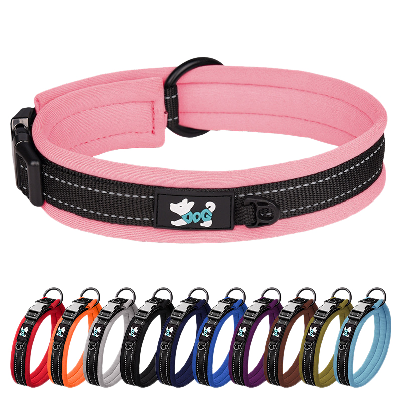 Adjus<a href='/table/'>table</a> Nylon Engraving Available Reflective Dog Collar