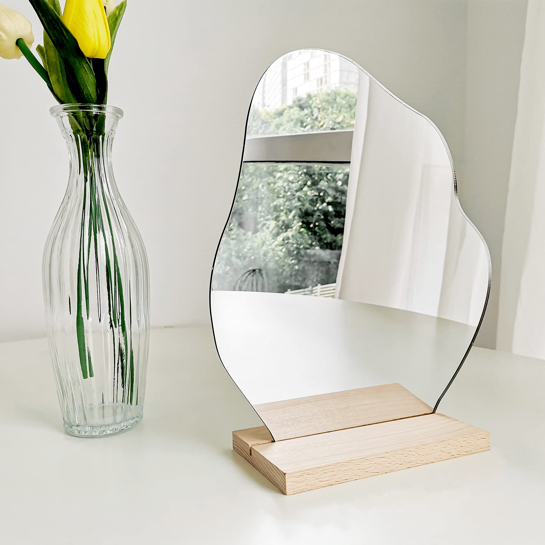 Aesthetic Room Decor Desk <a href='/irregular-mirror/'>Irregular Mirror</a> Frameless Asymmetrical Cloud Mirror