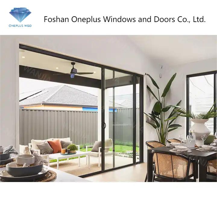 Customized Security Australian Standard AS2047 Aluminum Double Glaze Sliding Doors