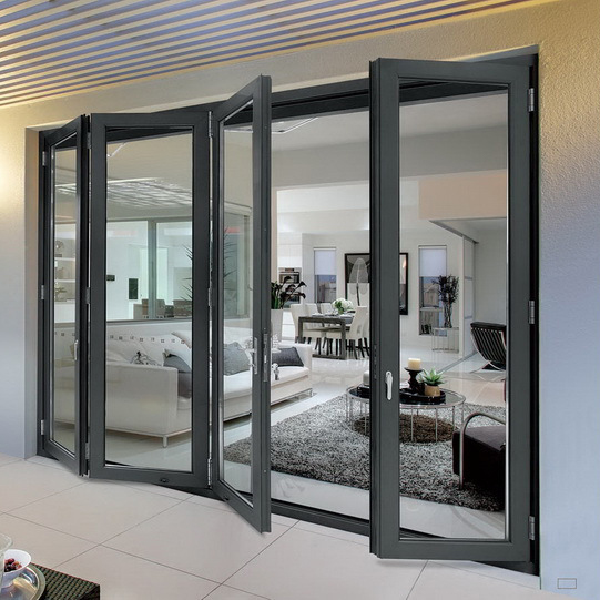 Home Garden <a href='/aluminum-profile/'>Aluminum Profile</a> Track Thermal Break Glass Folding Door