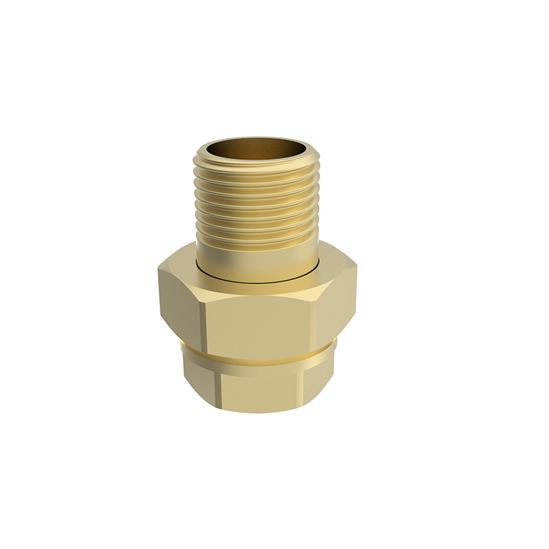 Brass radiator straight union 90° F/M