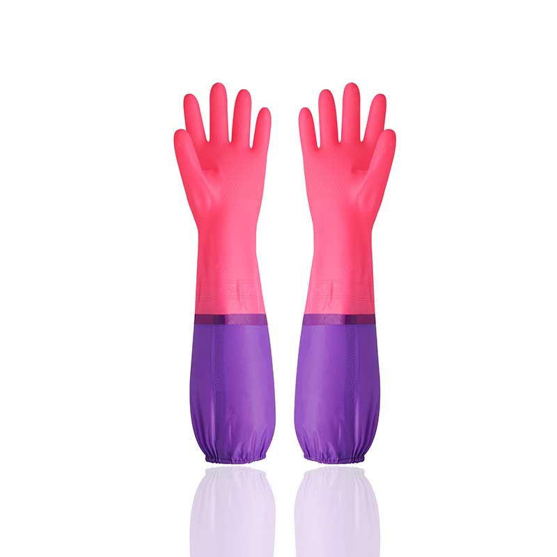 Versatile and Affordable PVC <a href='/household-cleaning-gloves/'>Household Cleaning Gloves</a> with long sleeve