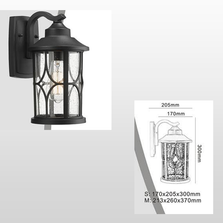 Riserva LED-buitenwandlamp, 16W IP65 buitenlamp, zwart, modern, 6500K