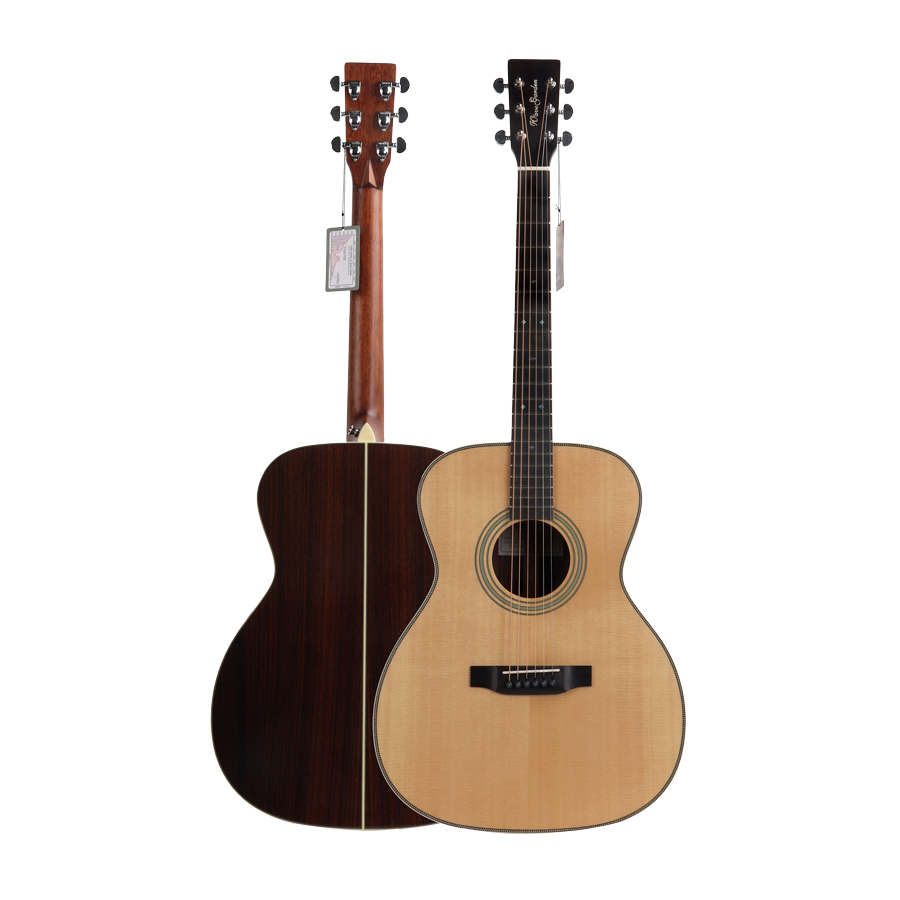 All Solid OM Guitar Acoustic Fish Bone Binding