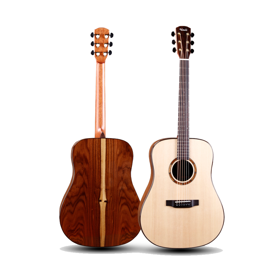 Solid Top <a href='/dreadnought-acoustic-guitar/'>Dreadnought Acoustic Guitar</a> Santos Wood 