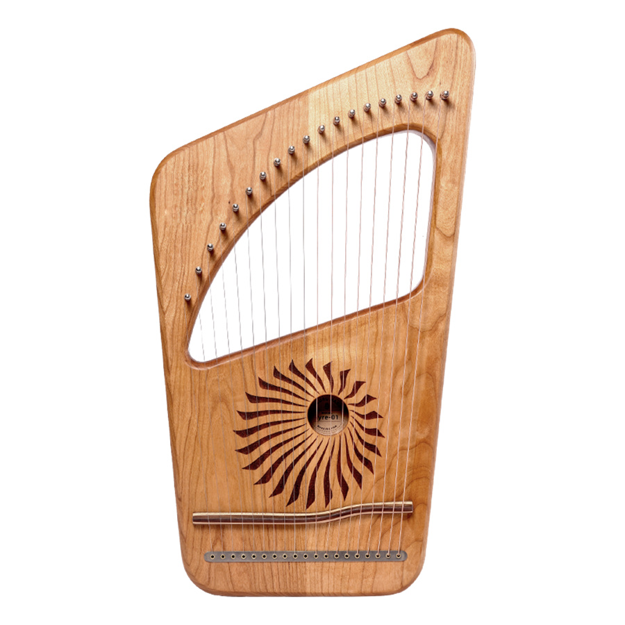 Hollow Body 19 String Lyre Harp Cherry Wood