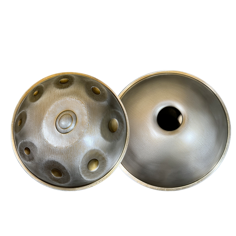 9 Notes F Kurd Master Mini Handpan Vintage Silver Color