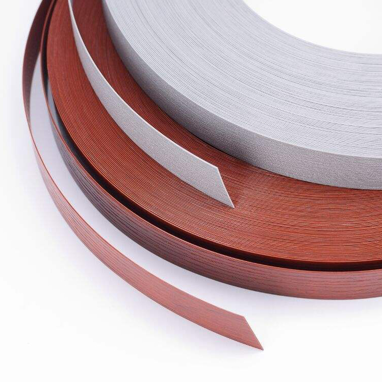 China Manufacture Furniture Accessories Table And Chair Flexible Woodgrain Plastic Pvc Edge Banding For Plywood