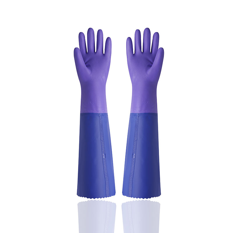 High-quality 57cm PVC Fleece-Lined <a href='/household-gloves/'>Household Gloves</a>