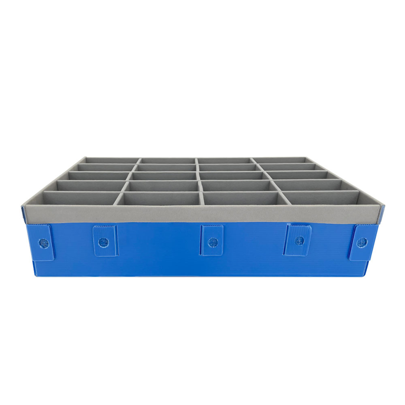 Durable pp plastic push lining waterproof hollow sheet automatic parts partition box for storage