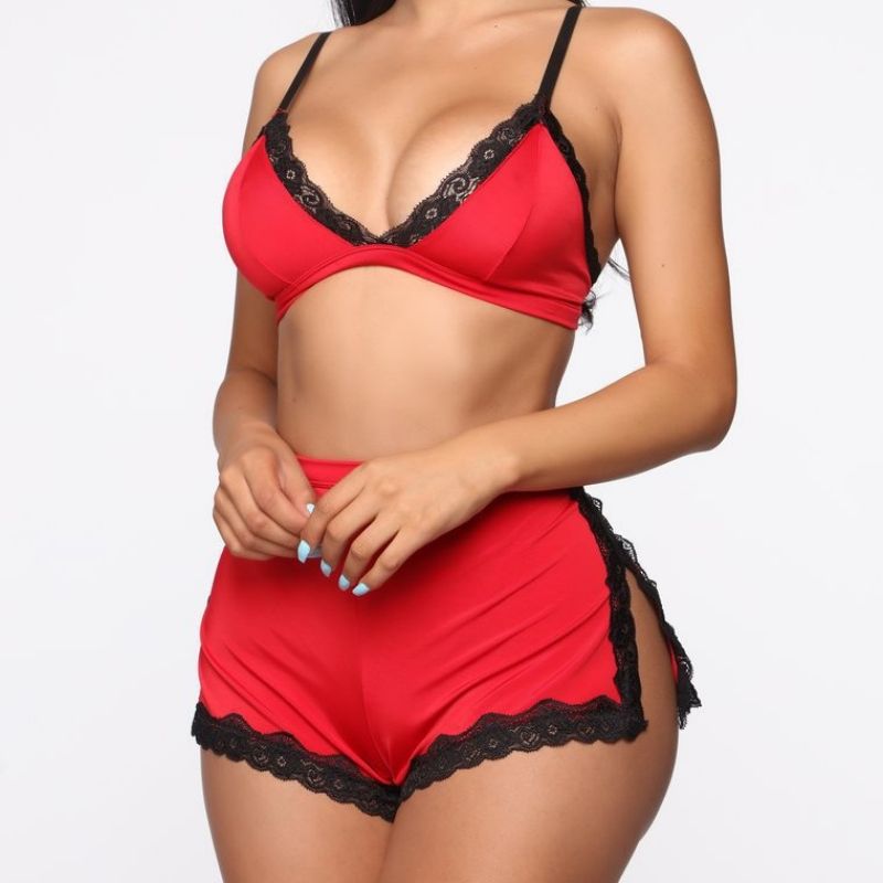 Rib Sexy Set Plus Size Soft Lingerie For Women