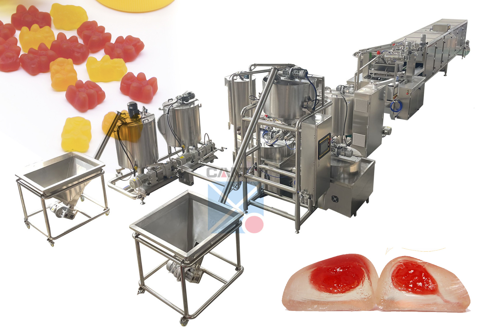 Hot Sale Full Automatic Vitamin Gummy Candy Production Line Bear Making Machine