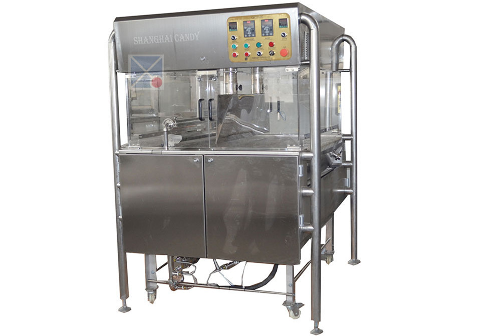 Automatic chocolate enrobing coating machine