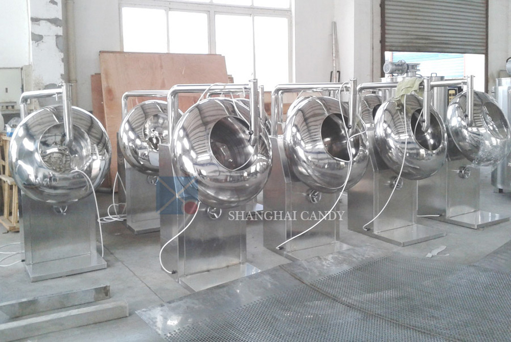 Chewing gum candy coating polish machine