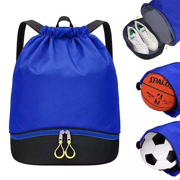 Factory Customized Waterproof Basketball <a href='/backpack/'>Backpack</a> Swim Fitness Sports Gym Sack Drawstring Bag Sports bag backpack
