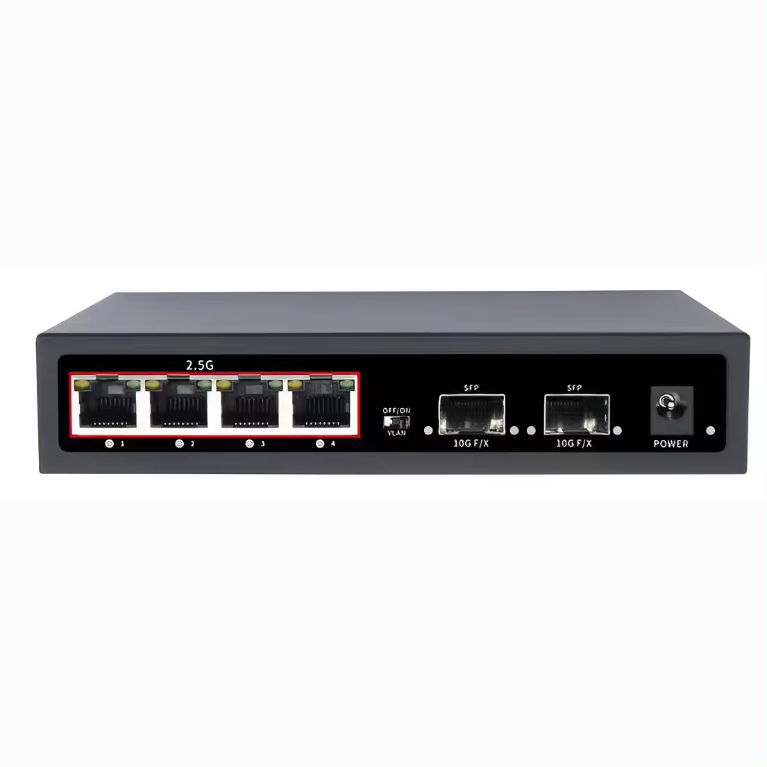 2.5G 100/1000M Network Switches 2Sfp 4 Port Gigabit Unmanaged Fiber Ethernet switch 