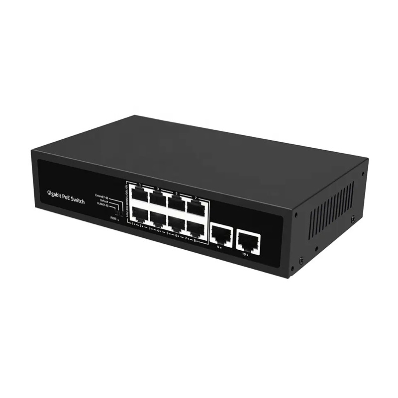 <a href='/8-port-ethernet-switch/'>8 Port <a href='/ethernet-switch/'>Ethernet Switch</a></a> with 2 gigabit RJ45 port uplink POE network switch