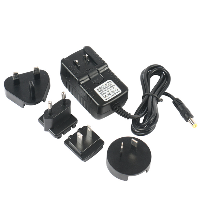 Interchangeable Adapter 12V 3A Wall Plug-in Adaptor US/AU/UK/EU Plug