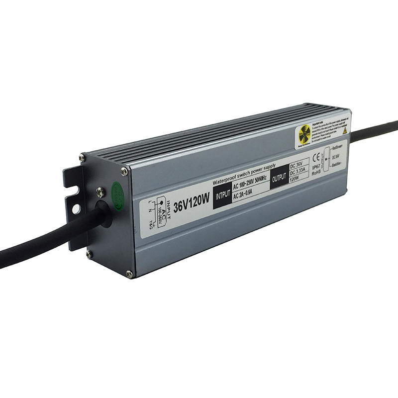 IP67 25-36V 3300mA 120W Waterproof Power Supply with 0-10V Dimmable