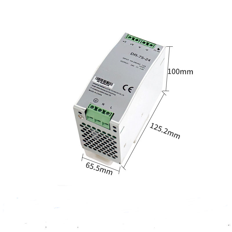 DR Series Din Rail Power Supply 24V 3.12A 75W SMPS DR-75-24