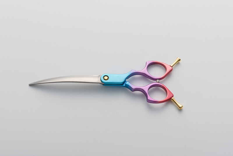 Professional Pet Grooming Shear Curved Blade Pet Grooming Scissors (1)