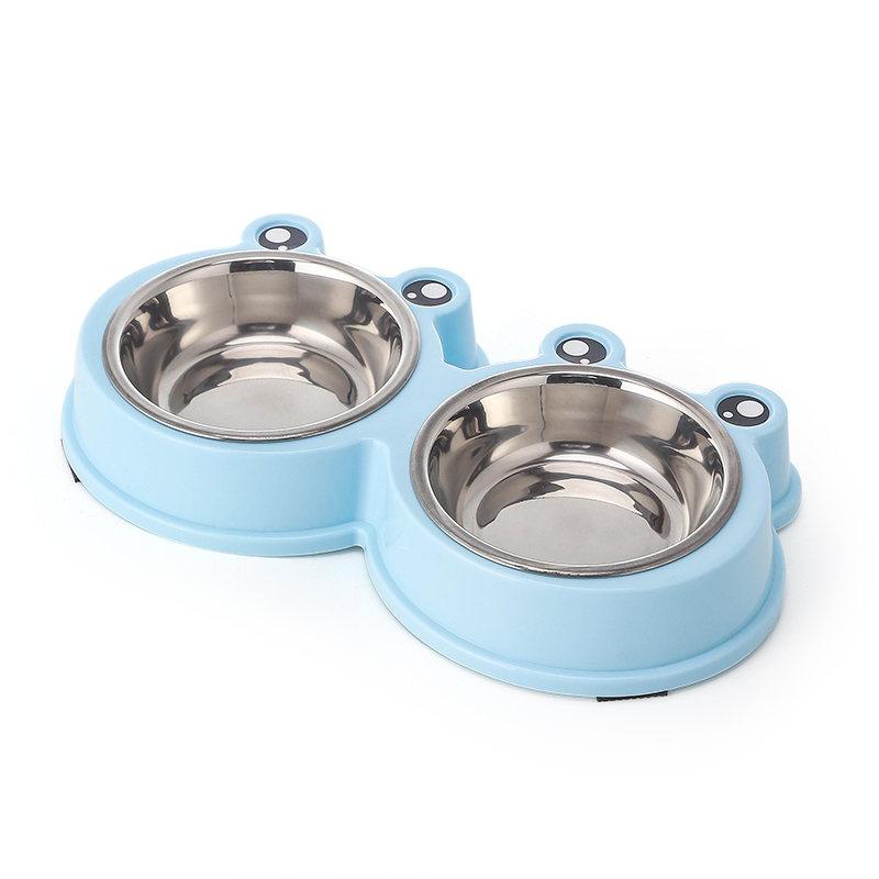 Premium Quality Double Stainless Steel <a href='/dog-feeder-bowl/'>Dog Feeder Bowl</a>s Frog Style