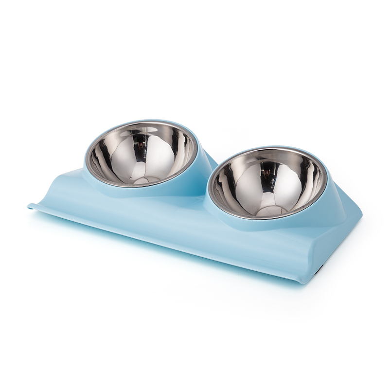 Elevated Double Stainless Steel Dog Bowls Anti-Spill <a href='/pet-bowl/'>Pet Bowl</a>s