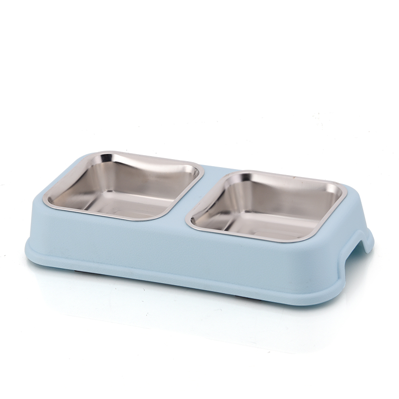Square Dog Bowls, Stainless Steel Double <a href='/pet-bowl/'>Pet Bowl</a>s, Detachable <a href='/cat-bowl/'>Cat Bowl</a>s