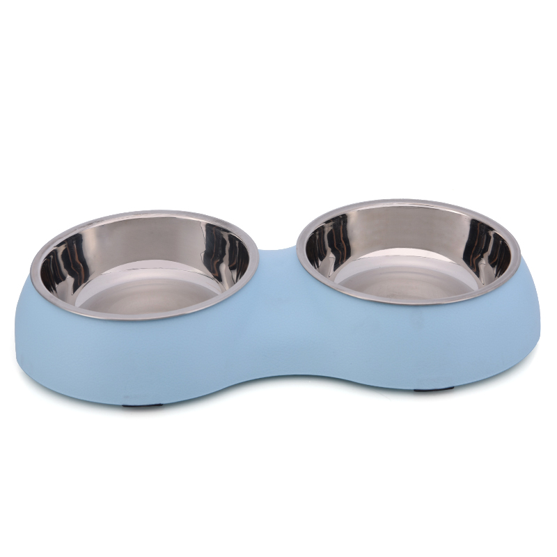 Colorful Stainless Steel Dog <a href='/pet-bowl/'>Pet Bowl</a>s Double Bowls Dog Feeder