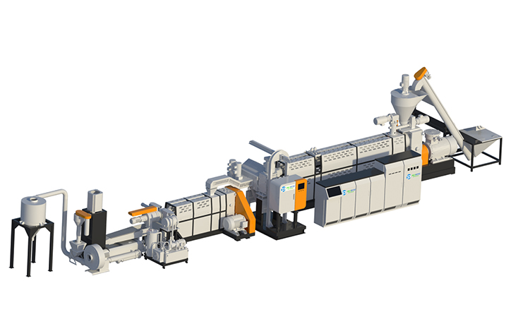 HDPE Bottle Flakes Pelletizing Line