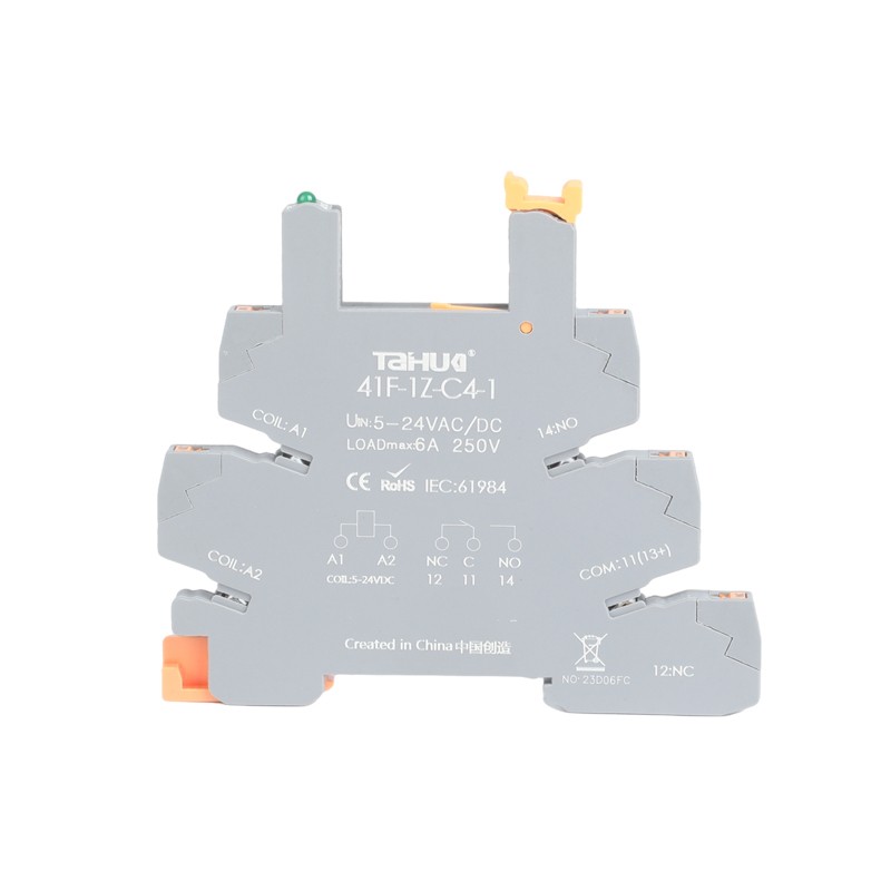 Taihua PLC module 41F-1Z-C4 European Quality PLC 6.2mm DIN rail Socket