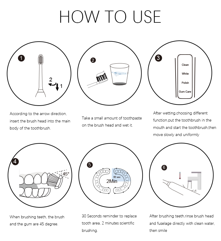 China Manufacturer OEM ODM High Quality Electric LED Toothbrush For Home