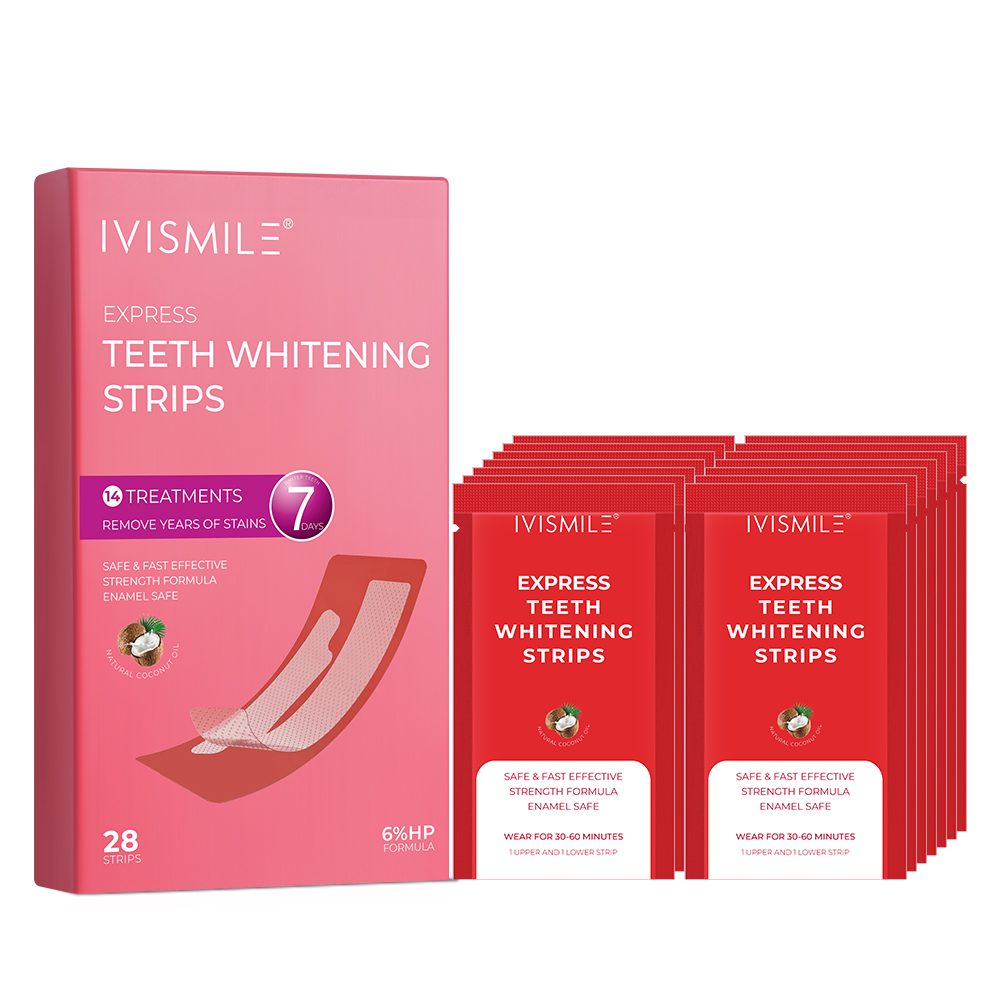 IVISMILE New Arrive 6% HP With Private Label Professional Whitening Teeth Strips