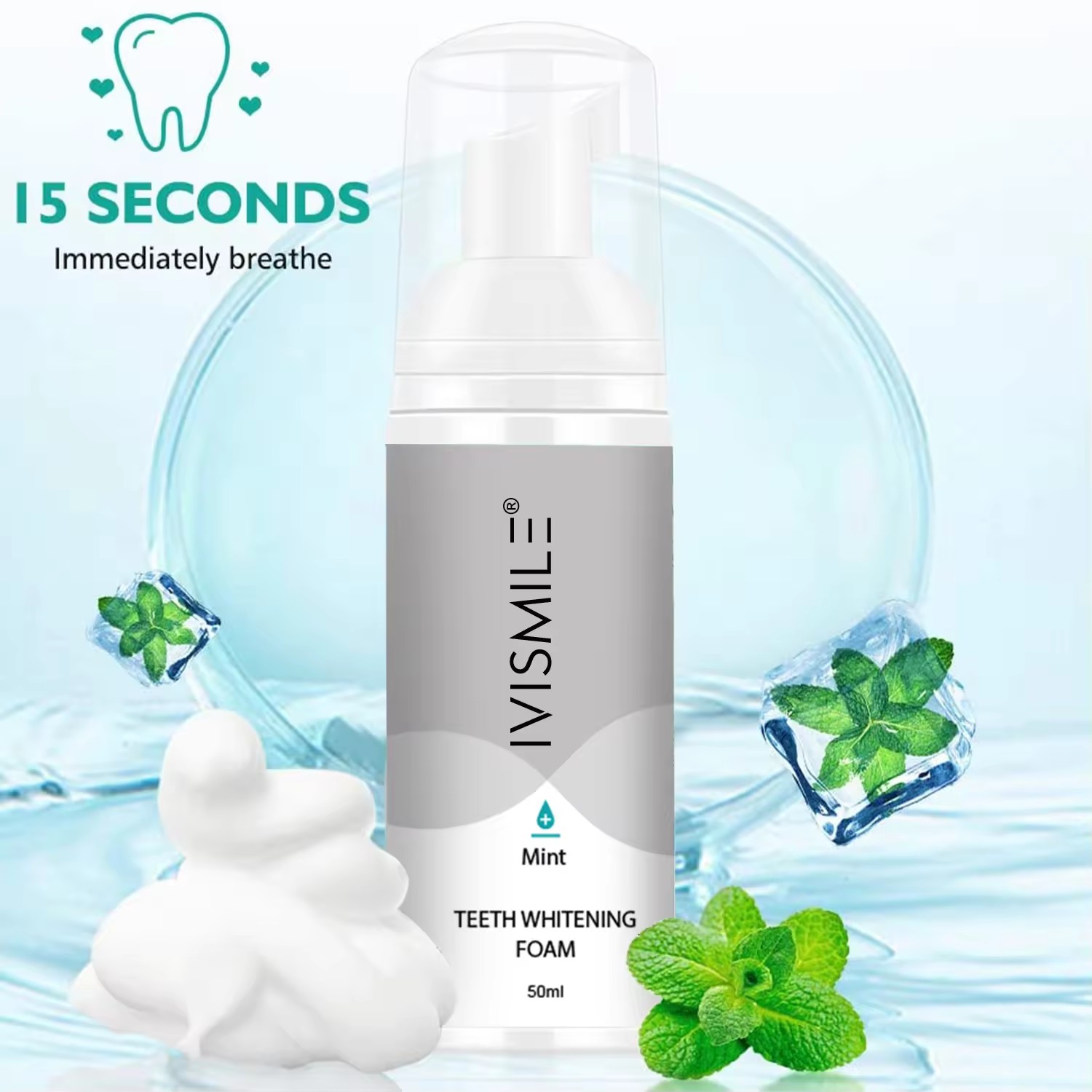 High Quality Private Label <a href='/foam-toothpaste/'>Foam Toothpaste</a> Mint Flavor Tooth Mousse Foam Deep Cleaning Teeth Whitening Toothpaste