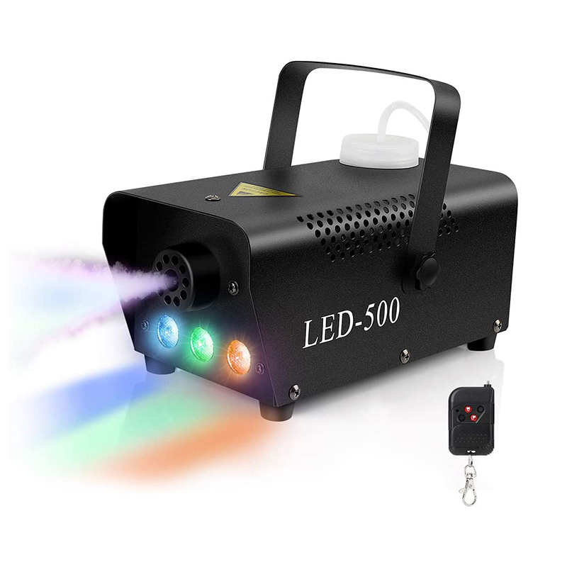 500W RGB <a href='/portable-fog-machine/'>Portable <a href='/fog-machine/'>Fog Machine</a></a> with RGB LED Lights Automatic Smoke Machine  Wireless Remote Control for Thanksgiving Halloween Christmas Parties