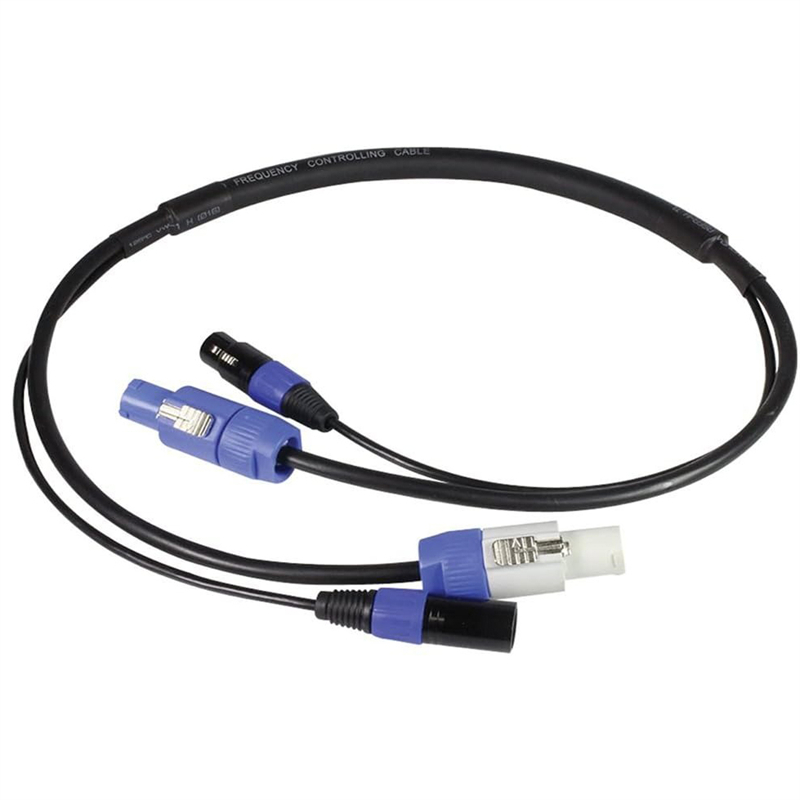  PowerCon/XLR Power Audio Combo Link Cable 16AWG 3 Pin PowerCon AC Input to Output & 22 AWG XLR Male to Female Audio Combination Cable