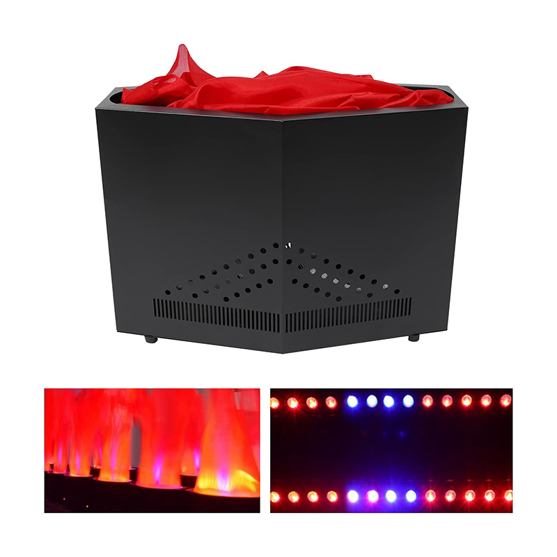 LED Fake Fire Flame 3D Vivid Red Blue Fire Flame Simulated Stage Lights Fake Flame Effect Machine 36 LED Light Beads for Disco DJ Festival Night Clubs