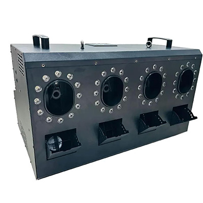 Topflashstar 1500W Four-Hole Bubble Fog Machine RGB LED Smoke Bubbles Machine with Remote DMX Effect for Indoor Outdoor Halloween Holiday Wedding Birthday Party