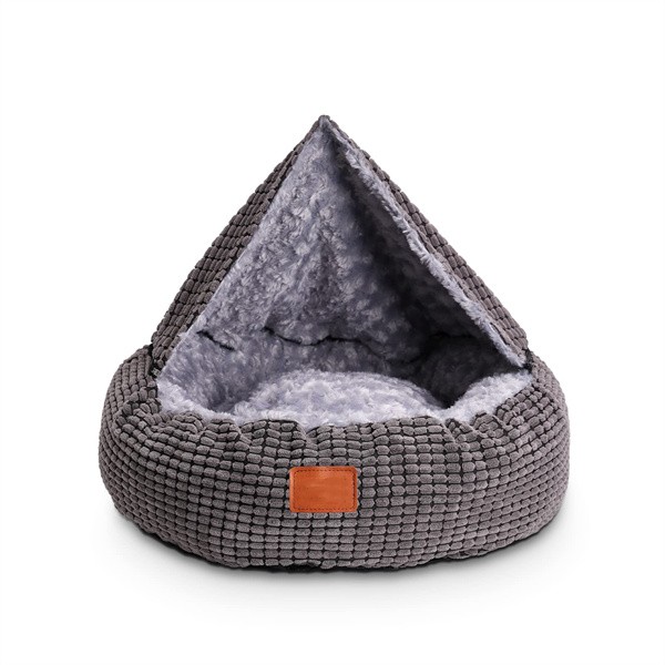 Wholesale Warm <a href='/pet-cave-beds/'>Pet Cave Beds</a> Dog Bed with Hooded Blanket Attached