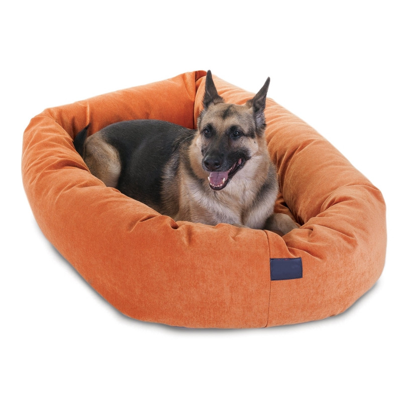 Wholesale Custom Vintage Villa Collection Micro Velvet Bagel Dog Bed