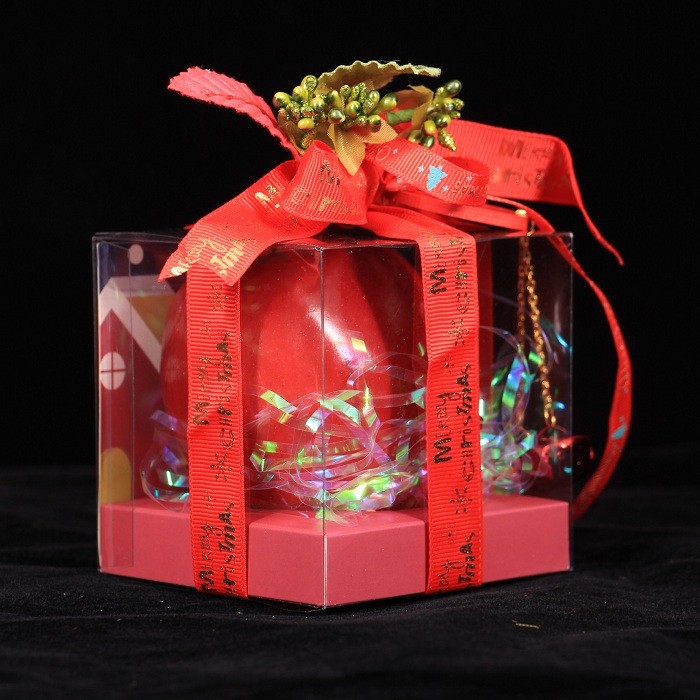 Christmas Candy Box Plastic Clear <a href='/gift-boxes/'>Gift Boxes</a> Christmas Weddings Party Favors Boxes Xmas Holiday Party Treat Cookies Gift Box with Butterfly Bow Handle for Winter Holiday New Year Party