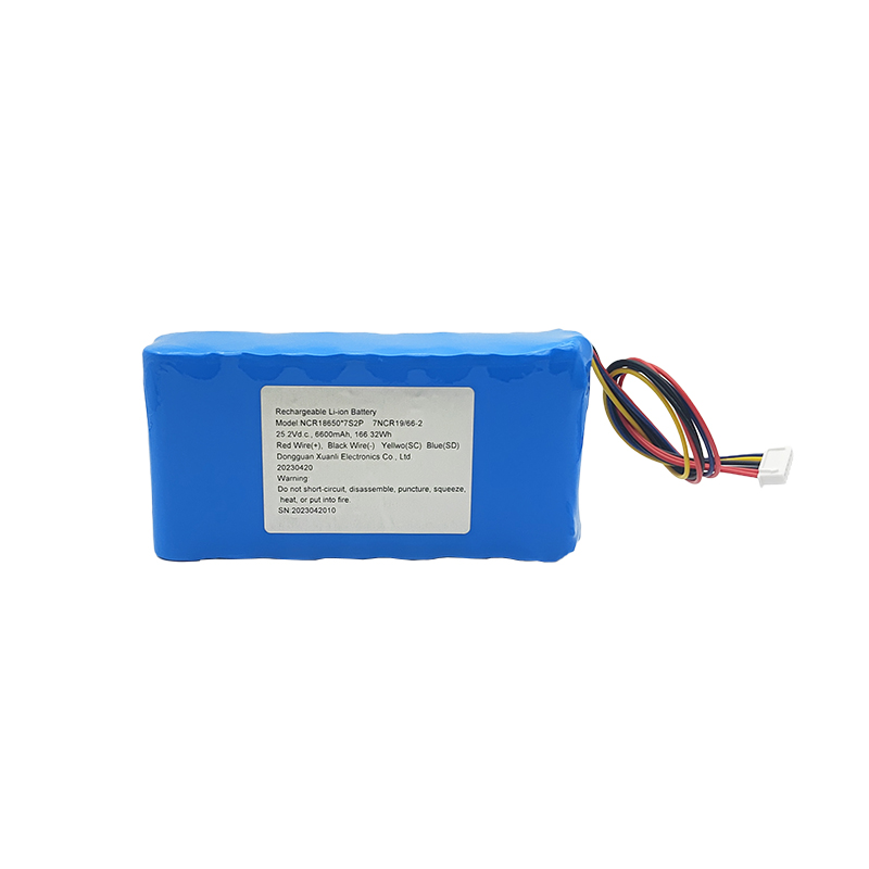 25.2V Cylindrical lithium <a href='/battery/'>battery</a>, <a href='/18650/'>18650</a> 6600mAh 25.2V 