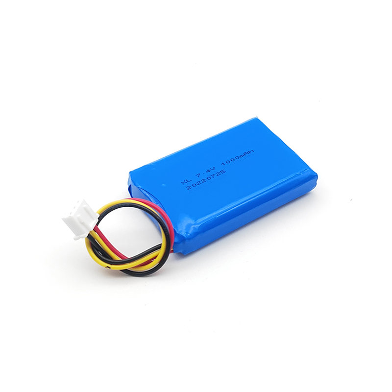 7.4V Lithium polymer <a href='/battery/'>battery</a> 523450 1000mAh Square lithium battery