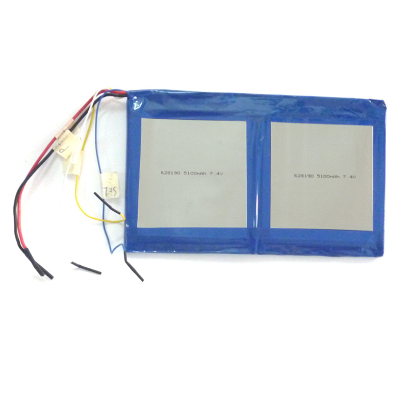 Medical equipment batteries 7.4V lithium polymer <a href='/battery/'>battery</a> packs 628190 5100mAh