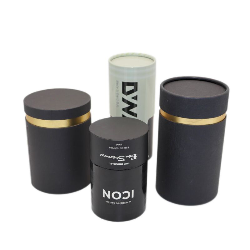 FSC Black kraft cosmetics paper tube packaging